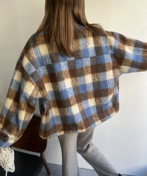 LAC-VERT（ラック・ヴェール）の「スタンドカラーウールビッグコート（ステンカラーコート・レディース・ブラック/ブラウン・FREE）」の12枚目の写真