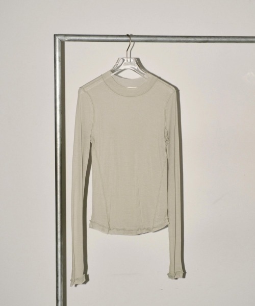 TODAYFUL（トゥデイフル）の「TODAYFUL　Sheer Crewneck Long T-shirts シアークルーネックロングTシャツ/12410608（Tシャツ/カットソー・レディース・ミント/ブラック/クリーム/キナリ・ONE SIZE）」の11枚目の写真
