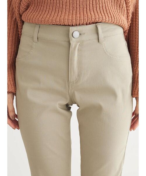 Green　Parks（グリーンパークス）の「裏起毛ストレッチスキニーパンツ（その他パンツ・レディース・ブラック/グレイッシュベージュ・S/M/L）」の9枚目の写真