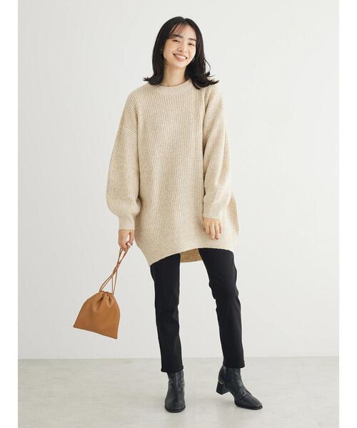 Green　Parks（グリーンパークス）の「裏起毛ストレッチスキニーパンツ（その他パンツ・レディース・ブラック/グレイッシュベージュ・S/M/L）」の6枚目の写真