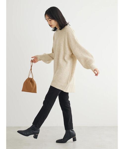 Green　Parks（グリーンパークス）の「裏起毛ストレッチスキニーパンツ（その他パンツ・レディース・ブラック/グレイッシュベージュ・S/M/L）」の7枚目の写真