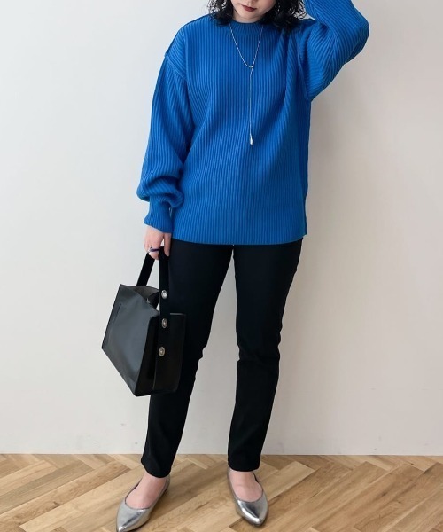 Green　Parks（グリーンパークス）の「裏起毛ストレッチスキニーパンツ（その他パンツ・レディース・ブラック/グレイッシュベージュ・S/M/L）」の11枚目の写真