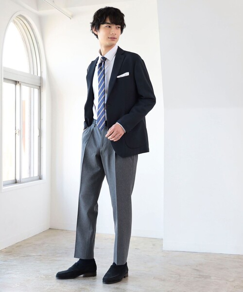 【GREY】NOMAD Reflax(R) ストレッチ 1プリーツ スラックス B:MING by BEAMS（ビーミング by ビームス）NOMAD Reflax(R
