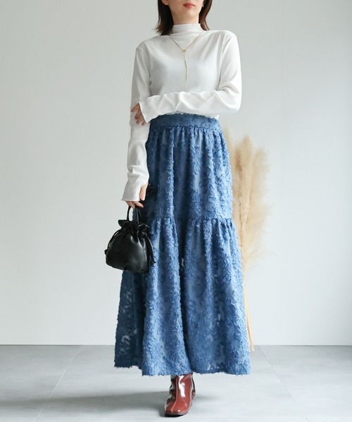 セール】【サムホール付き】 メローハイネックトップス/フィンガー