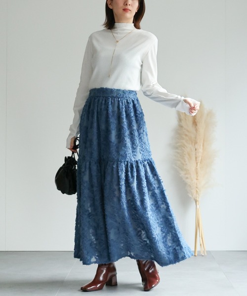 セール】【サムホール付き】 メローハイネックトップス/フィンガー