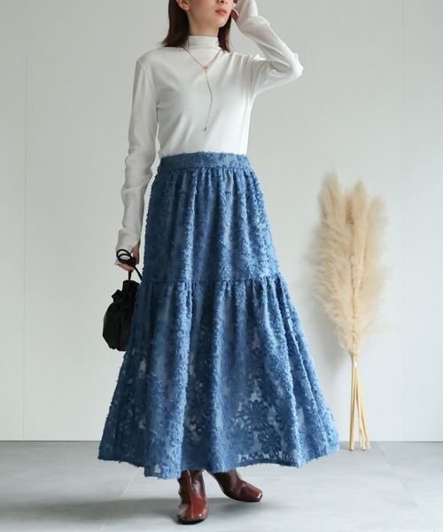 セール】【サムホール付き】 メローハイネックトップス/フィンガー