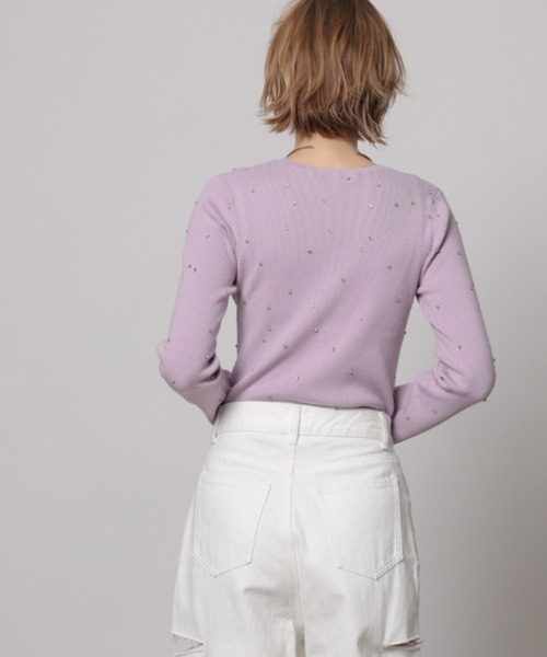 美品　CADUNE　カデュネ　ニット　セーター　チュニック　ホワイト　白 CADUNE（カデュネ）の「クロップドニット（ニット/セーター