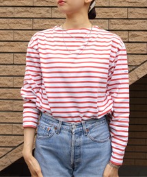 ORCIVAL | ORCIVAL/オーシバル　40/2 ボートネックロングスリーブプルオーバー　ボーダー　BOATNECK LONGSLEEVE PULLOVER BORDER　OR-C0333 BFJ(Tシャツ/カットソー)