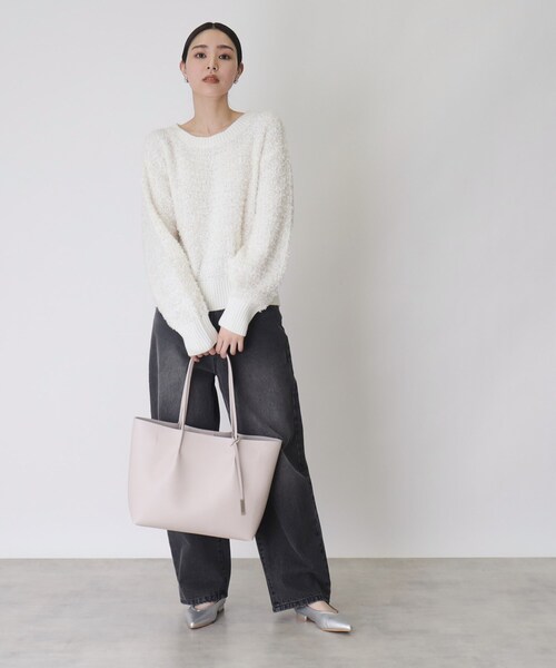THE SHOP TK （ザ ショップ ティーケー ）の「◆【軽量】シュリンクA4トートバッグ（トートバッグ・レディース・ブラック/グレー・00）」の8枚目の写真