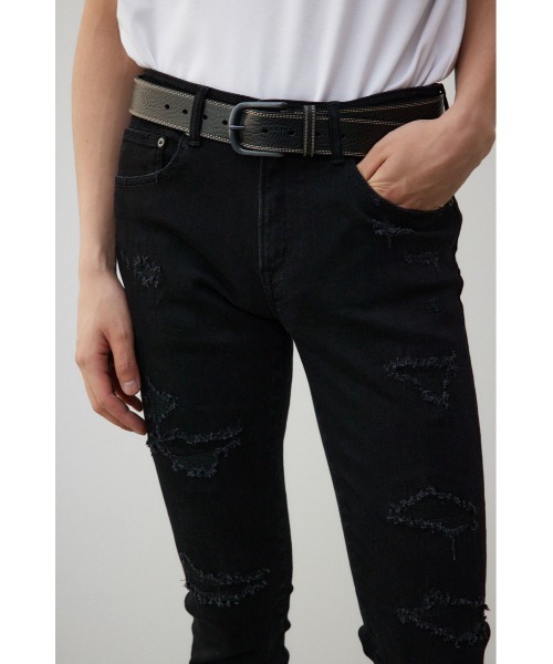 AZUL by moussy（アズールバイマウジー）の「ステッチレザーベルト（ベルト・メンズ・ブラック/ブラウン・FREE）」の3枚目の写真