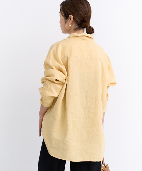 IENA（イエナ）の「リネン オーバーシャツ（シャツ/ブラウス・レディース・ベージュ/ホワイト/ブラック系その他・36/38）」の21枚目の写真