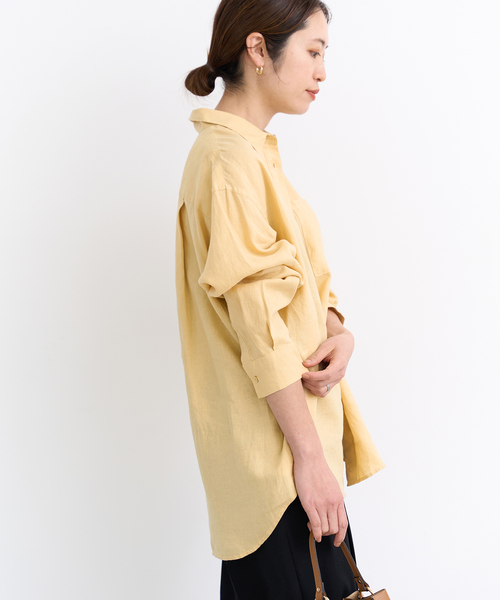 IENA（イエナ）の「リネン オーバーシャツ（シャツ/ブラウス・レディース・ベージュ/ホワイト/ブラック系その他・36/38）」の20枚目の写真