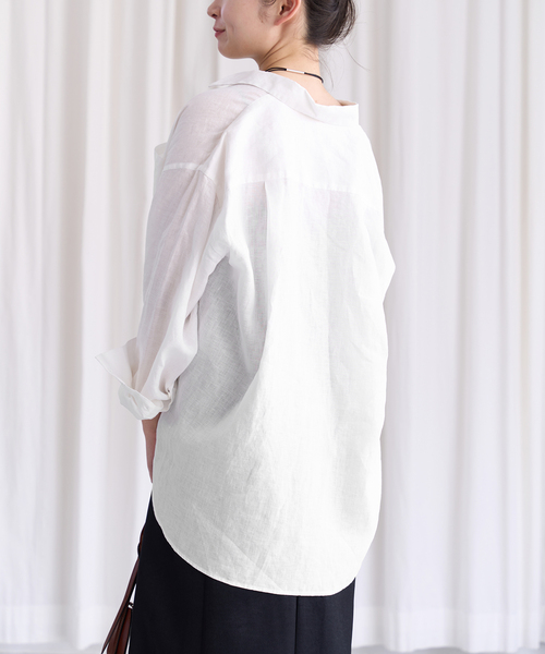 IENA（イエナ）の「リネン オーバーシャツ（シャツ/ブラウス・レディース・ベージュ/ホワイト/ブラック系その他・36/38）」の14枚目の写真