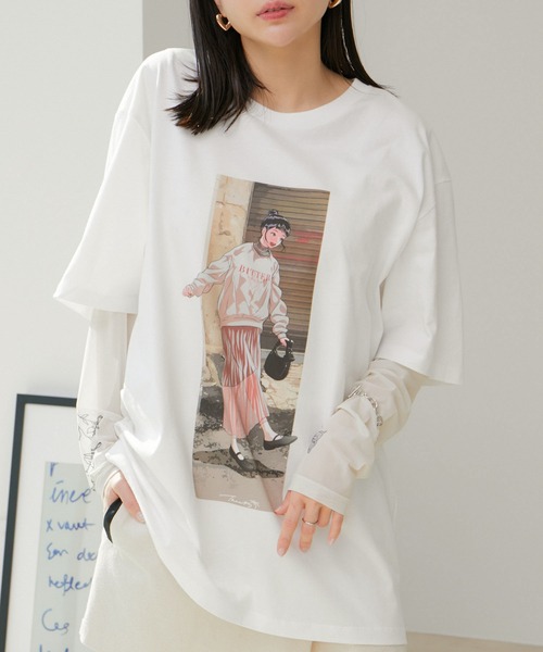 VIS(ビス)の「【tree13】アソートプリントTシャツ【洗える】(Tシャツ/カットソー・レディース・ホワイト系その他2/ホワイト/ホワイト系その他・FREE)」の3枚目の写真