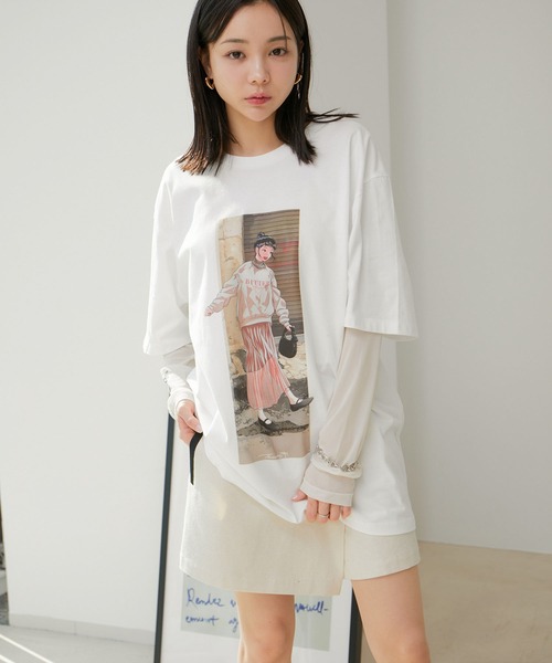 VIS(ビス)の「【tree13】アソートプリントTシャツ【洗える】(Tシャツ/カットソー・レディース・ホワイト系その他2/ホワイト/ホワイト系その他・FREE)」の4枚目の写真