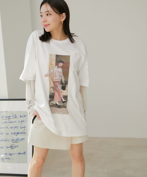 VIS(ビス)の「【tree13】アソートプリントTシャツ【洗える】(Tシャツ/カットソー・レディース・ホワイト系その他2/ホワイト/ホワイト系その他・FREE)」の5枚目の写真