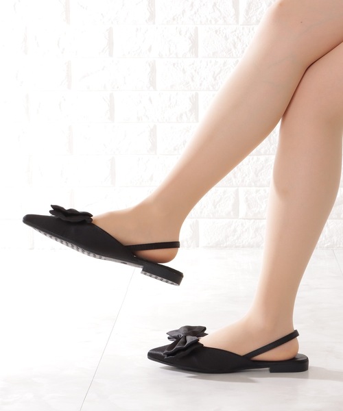 Lace Ladies（レースレディース）の「サテン リボン バックストラップ ポインテッド パンプス（パンプス・レディース・ベージュ/ブラック・22.5/23/23.5/24/24.5/ 25）」の20枚目の写真