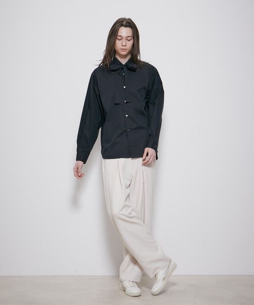 【セール】ルーズシルエット ボウタイ シャツ / ロングシーズン着用可能 / 2WAY /ユニセックス（シャツ/ブラウス）｜ADAM ET ROPE'（アダムエロペ） mdprevattcaulkingandwaterproofing.com