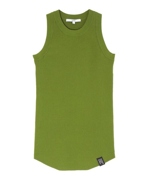 UN3D.(アンスリード)の「BASIC RIB KT TT / ベーシックリブニットタンクトップ(タンクトップ・レディース・ライム/レッド/ホワイト/ブラック/ブルー/グレー・FREE)」の4枚目の写真