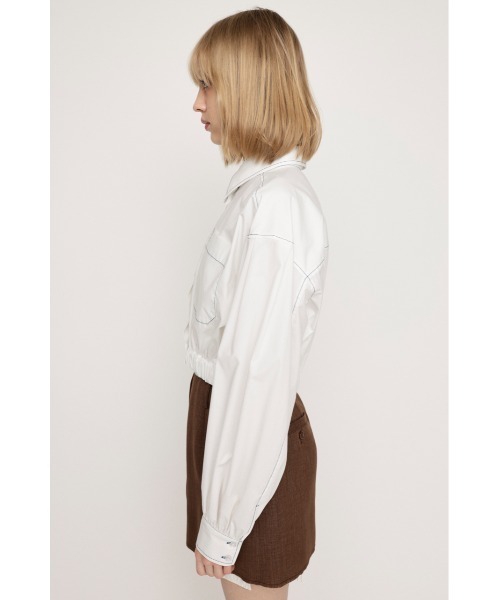 WAIST STRAP BLOUSE  ホワイト CELLULOSE LAWN L DRAPED BLOUSE(XS Off White): Vintage｜Special