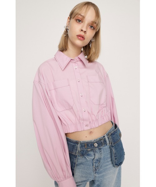 SLY（スライ）の「WAIST BAND CROPPED SH ウエスト バンド クロップド