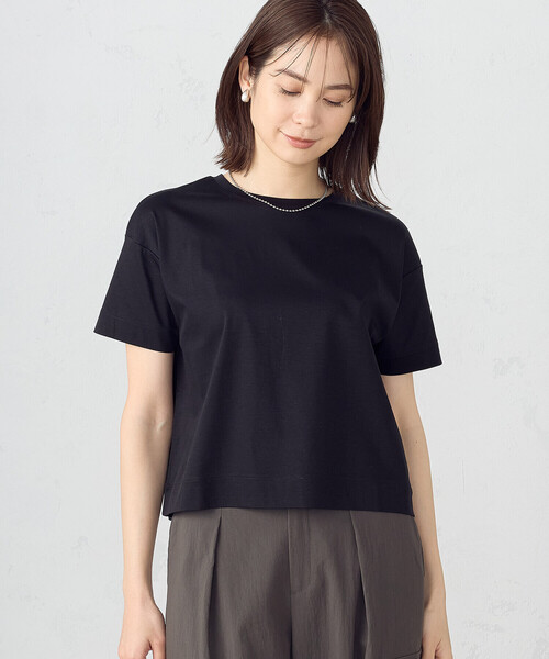 COMME CA ISM(コムサイズム)の「クロップト丈 Tシャツ(Tシャツ/カットソー・レディース・ホワイト/カーキ/ブラック・LARGE/MEDIUM)」の8枚目の写真