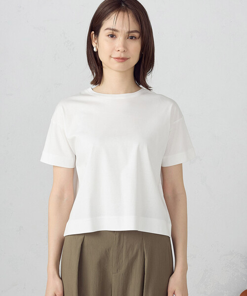 COMME CA ISM(コムサイズム)の「クロップト丈 Tシャツ(Tシャツ/カットソー・レディース・ホワイト/カーキ/ブラック・LARGE/MEDIUM)」の12枚目の写真