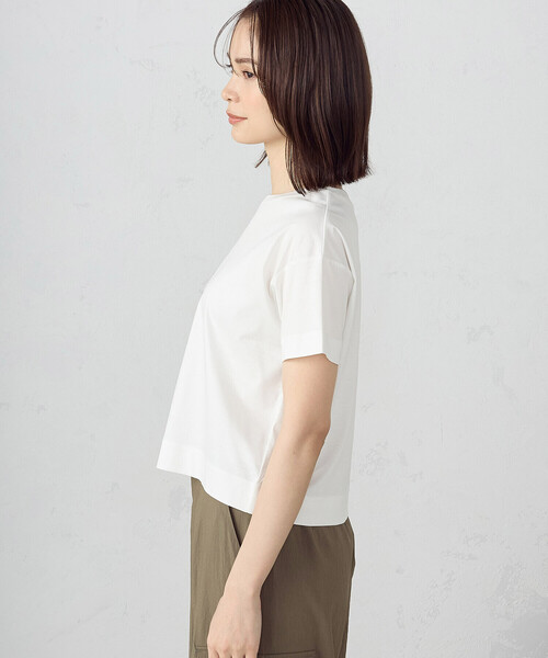 COMME CA ISM(コムサイズム)の「クロップト丈 Tシャツ(Tシャツ/カットソー・レディース・ホワイト/カーキ/ブラック・LARGE/MEDIUM)」の13枚目の写真