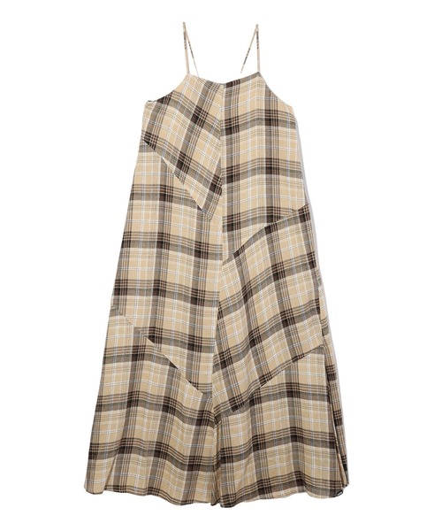 MILKFED.（ミルクフェド）の「PLAID CAMISOLE DRESS（ワンピース・レディース・ブラック/ベージュ/ライトブルー・ONE SIZE）」の3枚目の写真