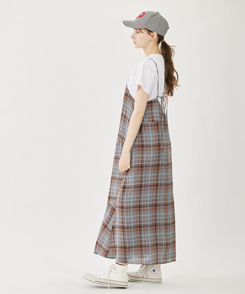 MILKFED.（ミルクフェド）の「PLAID CAMISOLE DRESS（ワンピース・レディース・ブラック/ベージュ/ライトブルー・ONE SIZE）」の9枚目の写真