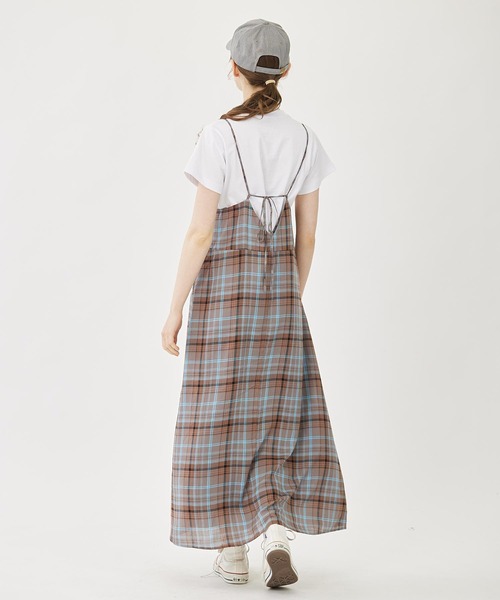MILKFED.（ミルクフェド）の「PLAID CAMISOLE DRESS（ワンピース・レディース・ブラック/ベージュ/ライトブルー・ONE SIZE）」の10枚目の写真