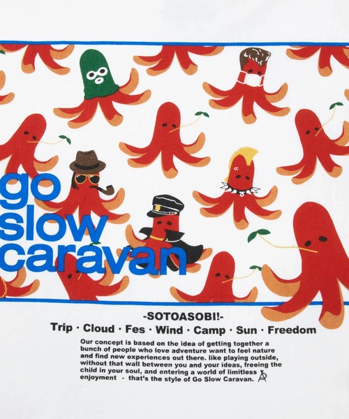 USA/CスクエアLOGOバックプリントチュニック W(チュニック)|go slow caravan(ゴースローキャラバン) USA/CスクエアLOGOバックプリントチュニック W(チュニック)|go slow caravan(ゴースローキャラバン)