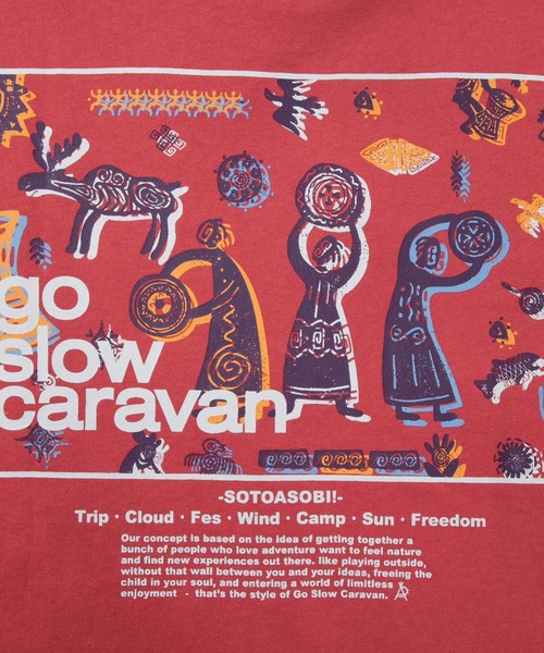 USA/CスクエアLOGOバックプリントチュニック W(チュニック)|go slow caravan(ゴースローキャラバン) USA/CスクエアLOGOバックプリントチュニック W(チュニック)|go slow caravan(ゴースローキャラバン)