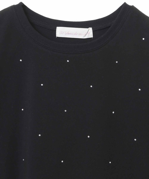 31 Sons de mode（トランテアン　ソン　ドゥ　モード）の「【15th Anniversary】ラインストーンＴシャツ（Tシャツ/カットソー・レディース・オフホワイト/ピンク/ブラック・36）」の18枚目の写真
