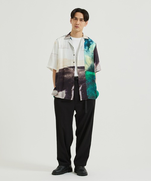 UJOH(ウジョー)の「【UJOH HOMME / ウジョーオム】Tape -Belt 1 Tuck PNT/テープベルト1タックパンツ(スラックス・メンズ・ブラック/ダークグリーン・1/2/3)」の5枚目の写真