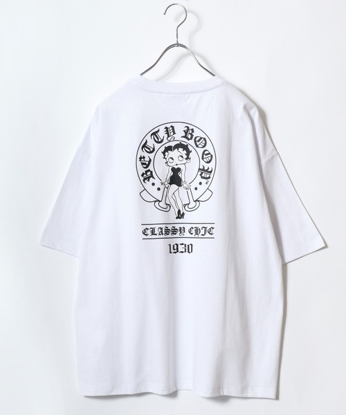 Betty Boop b-girl風ビッグプリント スウェット 男女兼用サイズ BETTY BOOPビックトレーナー[品番：MJNW0002895]｜me Jane（ミー