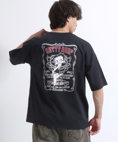 美品/激レア】USA製 90s BettyBoop 墨黒 フェード Tシャツ