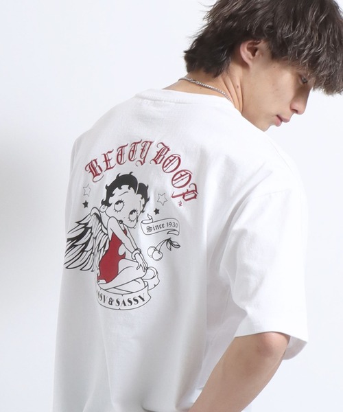 BETTY BOOP（ベティ・ブープ）の「別注 BETTY BOOP（ベティー ブープ）キャラクタープリントTシャツ メンズ レディース ユニセックス（Tシャツ/カットソー・メンズ・ホワイト/ホワイト系その他/ブラック系その他/ブラック/ブラック系その他3/ブラック系その他4/ホワイト系その他4/ブラック系その他2/ホワイト系その他2/ホワイト系その他3・M/L/LL）」の13枚目の写真