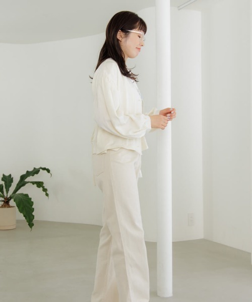 flower（フラワー）の「スプリンジーバルーンジャケット（ノーカラージャケット・レディース・アイボリー・FREE）」の6枚目の写真