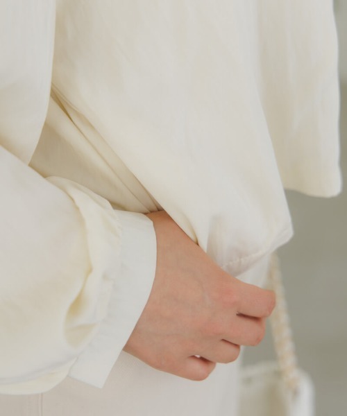 flower（フラワー）の「スプリンジーバルーンジャケット（ノーカラージャケット・レディース・アイボリー・FREE）」の14枚目の写真