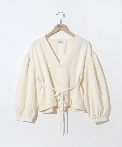 flower（フラワー）の「スプリンジーバルーンジャケット（ノーカラージャケット・レディース・アイボリー・FREE）」の22枚目の写真