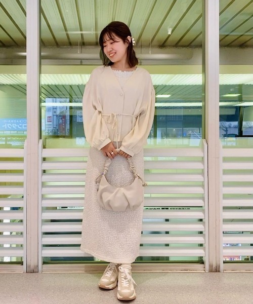 flower（フラワー）の「スプリンジーバルーンジャケット（ノーカラージャケット・レディース・アイボリー・FREE）」の21枚目の写真