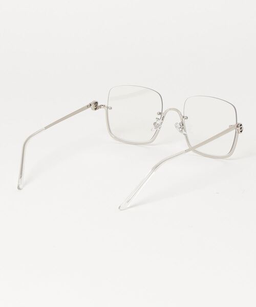 Chikashitsu +（チカシツプラス）の「【Chikashitsu +】under frame eyewear / 【チカシツプラス】アンダーフレームアイウェアメガネ（メガネ・メンズ・シルバー・ONE SIZE）」の8枚目の写真