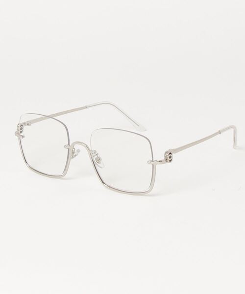 Chikashitsu +(チカシツプラス)の「【Chikashitsu +】under frame eyewear / 【チカシツプラス】アンダーフレームアイウェアメガネ(メガネ・メンズ・シルバー・ONE SIZE)」の10枚目の写真