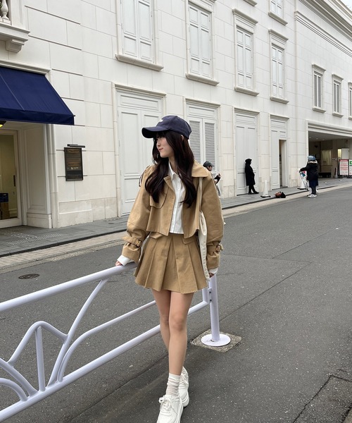 RiLi(リリ)の「脚長プリーツスカパン【RL】(スカート・レディース・ベージュ/チャコールグレー・S/M)」の13枚目の写真