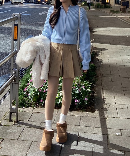 RiLi(リリ)の「脚長プリーツスカパン【RL】(スカート・レディース・ベージュ/チャコールグレー・S/M)」の14枚目の写真