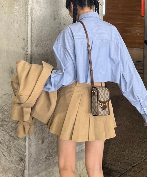 RiLi(リリ)の「脚長プリーツスカパン【RL】(スカート・レディース・ベージュ/チャコールグレー・S/M)」の5枚目の写真