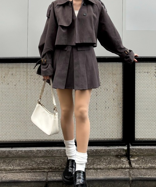 RiLi(リリ)の「脚長プリーツスカパン【RL】(スカート・レディース・ベージュ/チャコールグレー・S/M)」の21枚目の写真