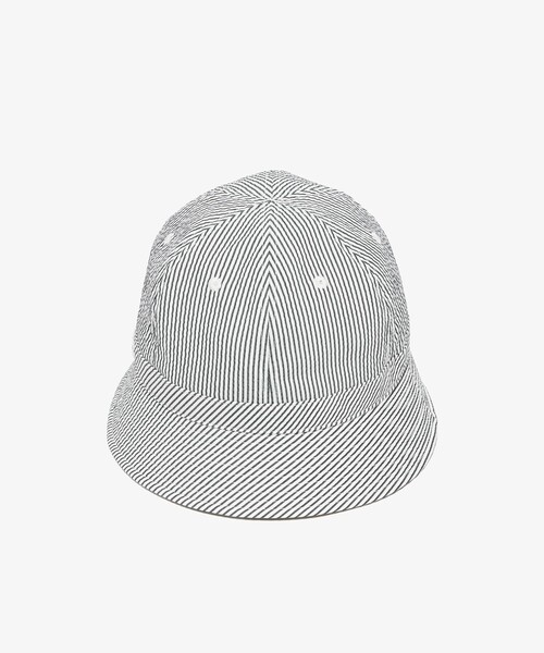 LACOSTE(ラコステ)の「吸水速乾 COOL MAX クールマックス シアサッカー バケットハット(ハット・メンズ・サックスブルー/ネイビー・58cm)」の5枚目の写真