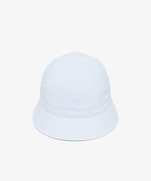 LACOSTE(ラコステ)の「吸水速乾 COOL MAX クールマックス シアサッカー バケットハット(ハット・メンズ・サックスブルー/ネイビー・58cm)」の8枚目の写真